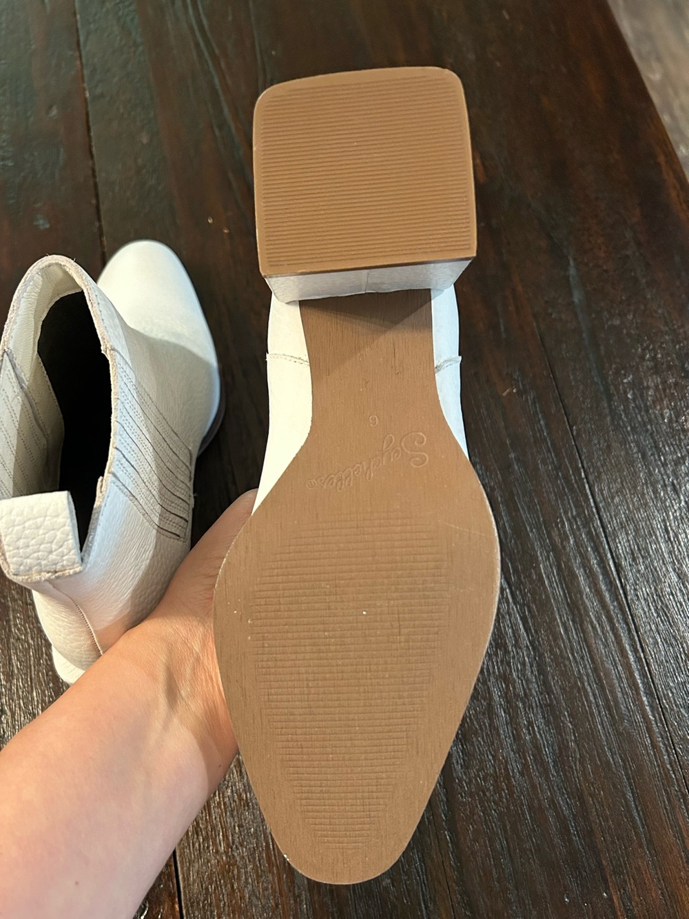 Seychelles Exit Strategy White Leather Ankle Booties - Size 6 - Picture 4 of 7